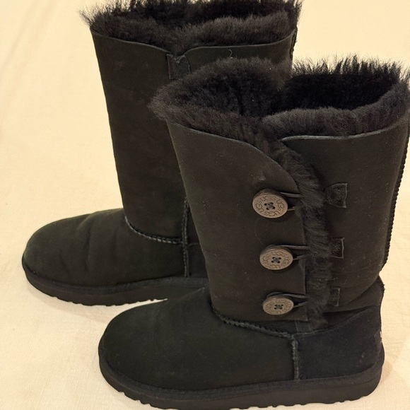 UGG Other - UGG Black Bailey Button Sheepskin Boots